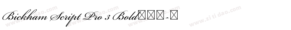 Bickham Script Pro 3 Bold手机版字体转换
